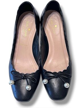 Kate Spade Danielle pumps, black nappa leather 2” block heel sz 6.5